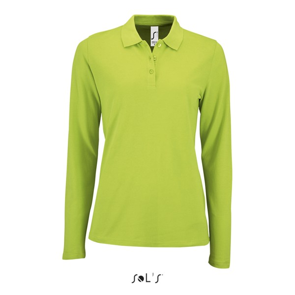 Sol's Perfect Lsl Women - Μακρυμάνικο πουκάμισο πόλο Piqué - Apple Green / M