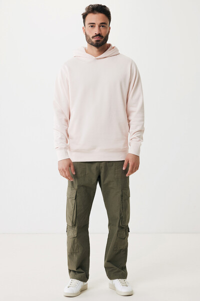Mikina s kapucí a bočními kapsami Iqoniq Yengo z rec. bavlny - Cloud Pink / XL