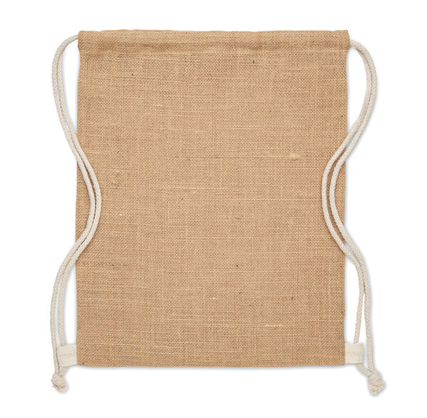 Borsa con coulisse in iuta Fukuro - Beige