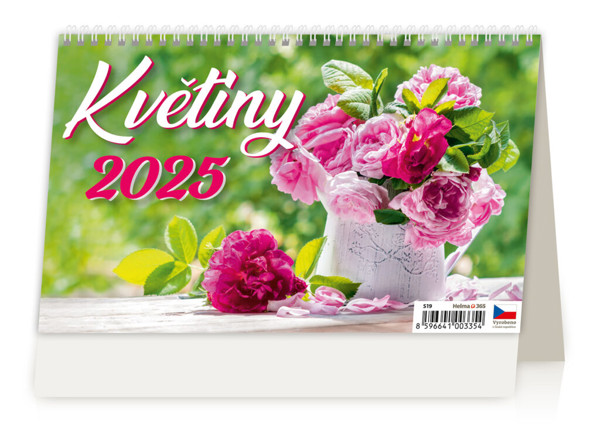 Stolový kalendár Květiny 2025