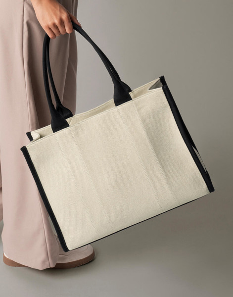 Puerto Large Tote - Natural / Black / ONE SIZE