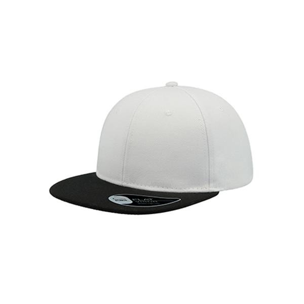 Boné Snap Back, 100% Acrílico - Branco E Preto