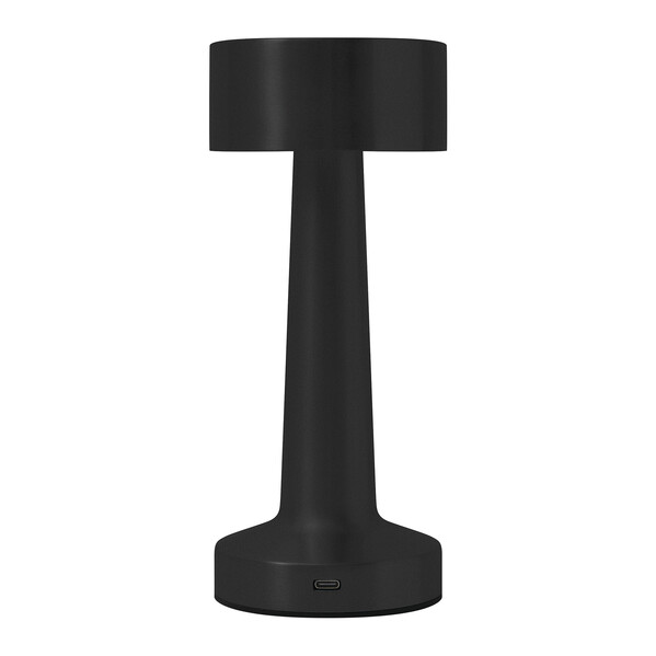Stolová lampa z nehrdzavejúcej ocele Mushroom - Čierna