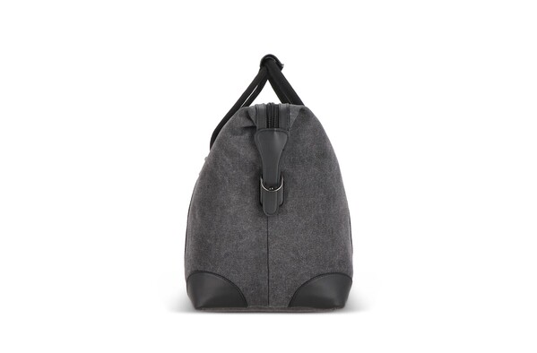 Recycled cotton canvas weekend bag Harper - Dark Grey