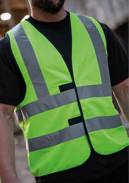 Safety / Functional Vest "Hannover" - Four Reflective Stripes - Yellow / 7XL
