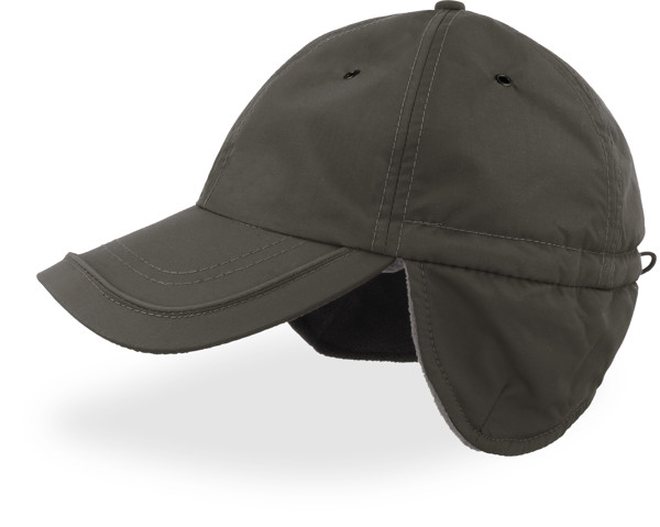 6 Panel Cap with Earflaps Atlantis | Techno Flap-S - Dark Grey / onesize