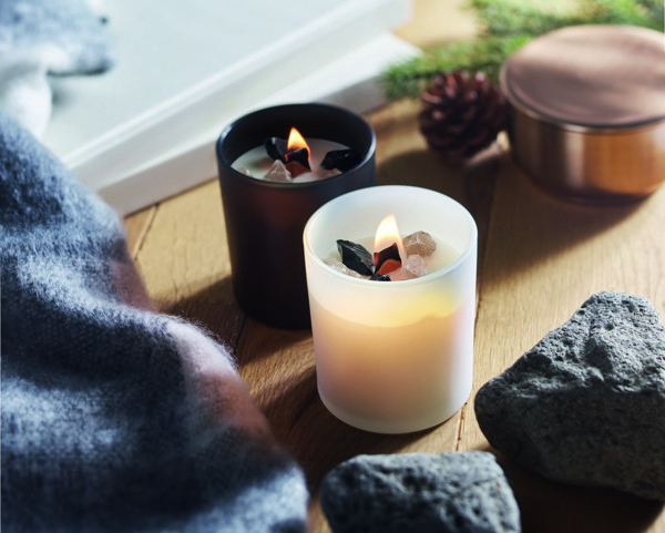 Plant based wax candle 200 gr Kivas - White