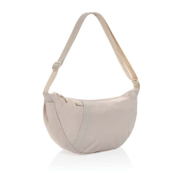 Crossbody Crescent XL z RPET AWARE™  ve tvaru půlměsíce - Béžová