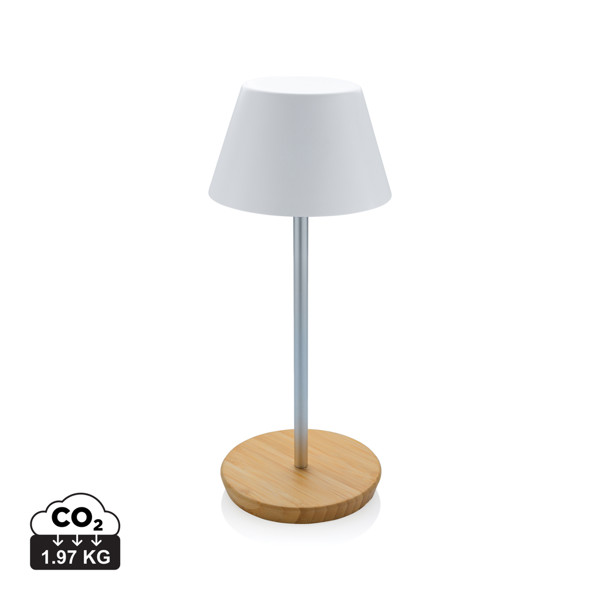 USB stolná lampa Pure Glow z RCS recykl. plastu, biela