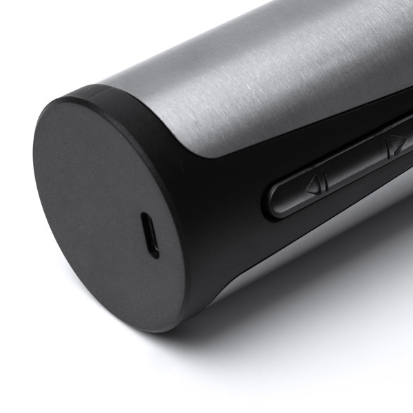 Sacacorchos eléctrico personalizado de acero inoxidable y ABS recargable por USB-C