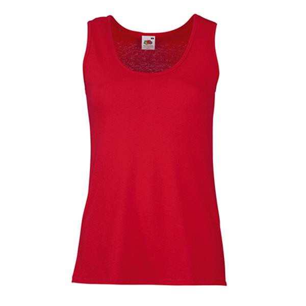 T-Shirt Valueweight Vest Ladies 165G - 100% Algodão - Vermelho / 2XL