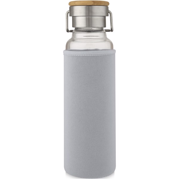 Garrafa de vidro de 660 ml com manga de neoprene "Thor" - Cinzento