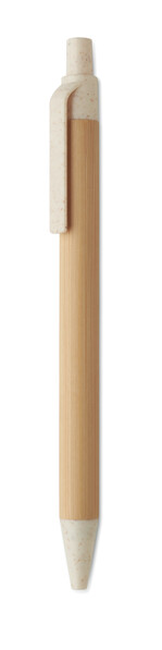 Push button ball pen in bamboo Itea Colour - Beige