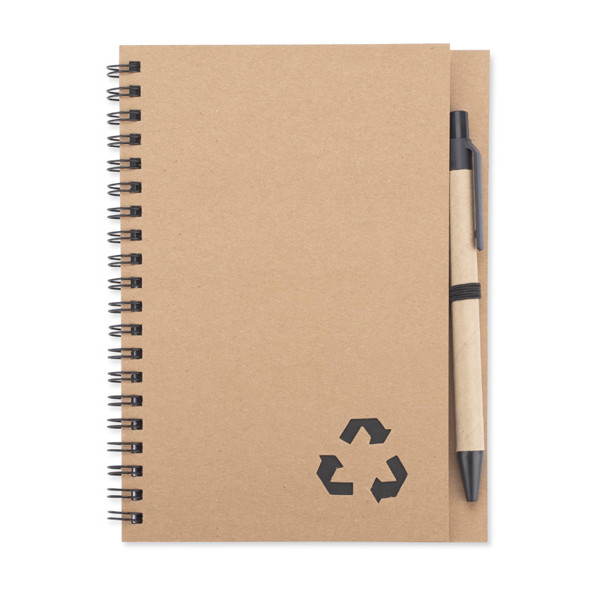 Notebook with pen SERENO - black