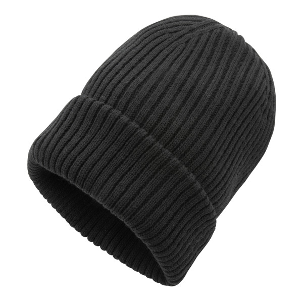 Impact Aware beanie, Polylana, double layer knit - Black