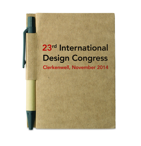Recycled notebook with pen Cartopad - Black
