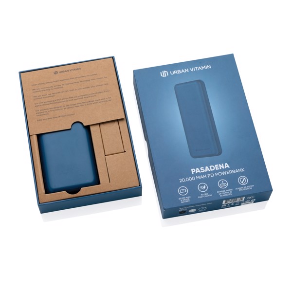 Powerbank 20.000 mAh 18W Pd Urban Vitamin Pasadena - Bleu