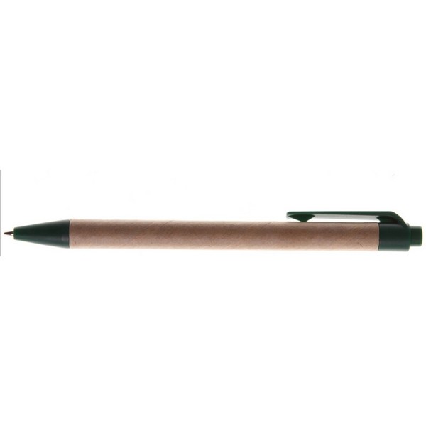 Recycled cardboard ball pen | Nicholas - green