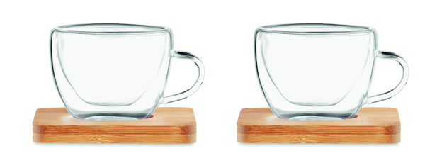Set of 2 double wall espresso Belize
