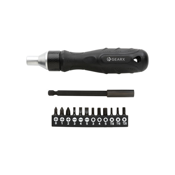GearX screwdriver set S2 steel, 60-62 HRC bits
