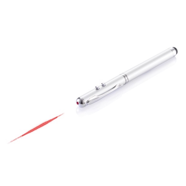 Xd Collection 4in1 pen stylus, torch, laser - Silver