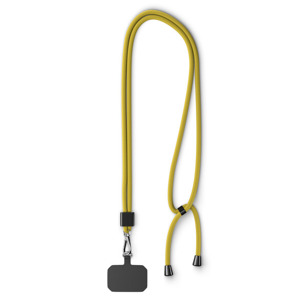 Crossbody, trendy 2-tone cord phone holder made of polyester - Bright Yellow / Black accessories