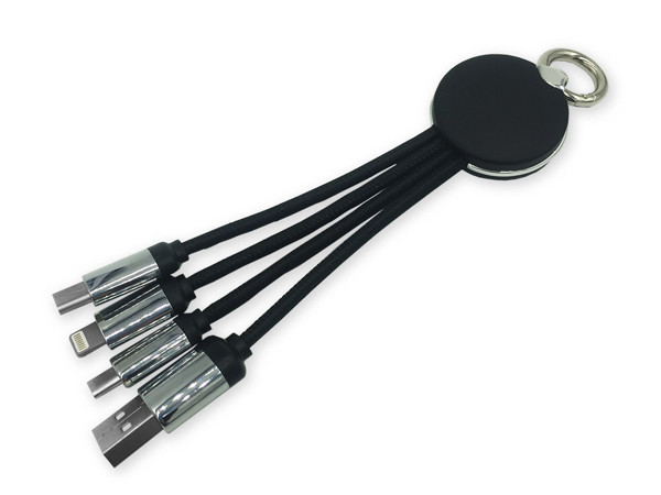 Charging USB cable LED 3in1 UC023 - WHITE