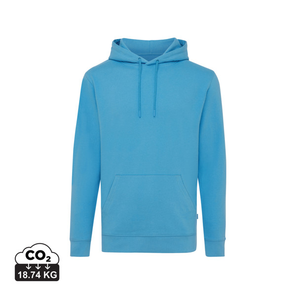 Sweat à capuche en coton recyclé Iqoniq Jasper - Tranquil Blue / XS