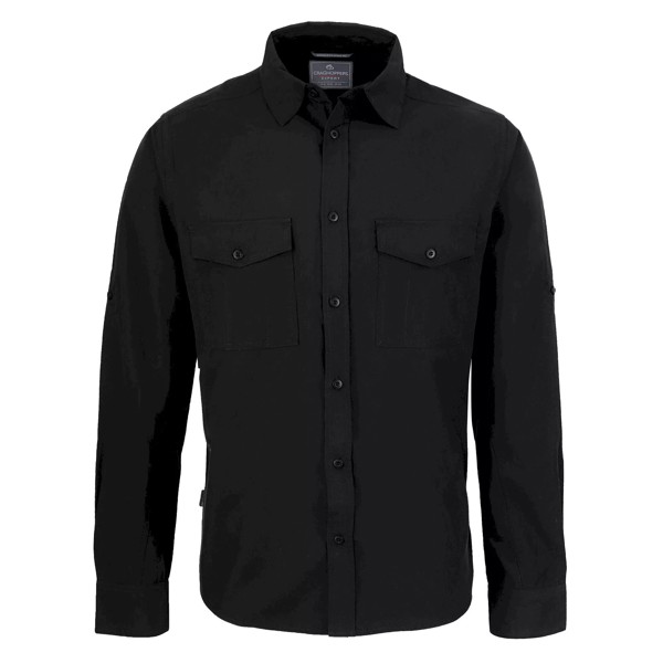 Craghoppers Men's Expert Kiwi Long Sleeved Shirt - BLACK - XL