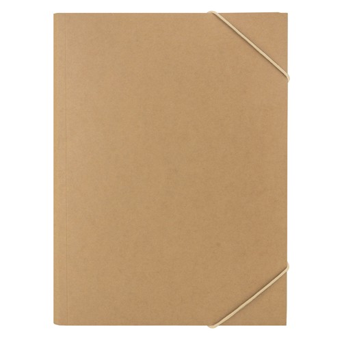 RECYCLED PAPER FOLDER WITH RUBBER BANDS "ACADEMY"