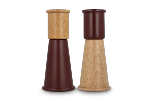 Sagaform Gurken Salt and Pepper Grinder Set small, 15cm - Dark Red