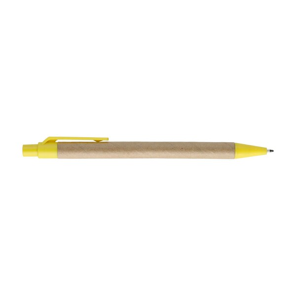Draadgebonden notitieboekje met balpen Stella - Yellow
