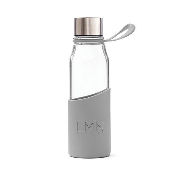 Vinga Lean bottle borosilicate glass, silicone - Grey