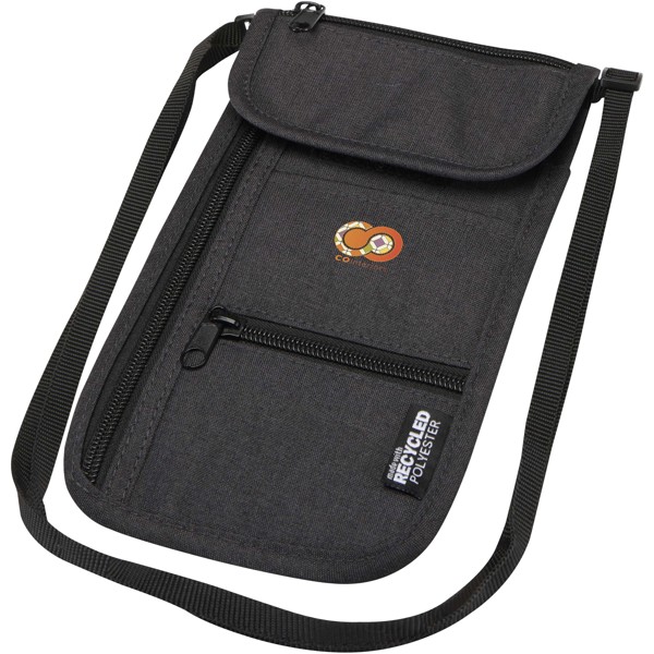 Ross GRS recycled smart travel pouch - Heather Charcoal