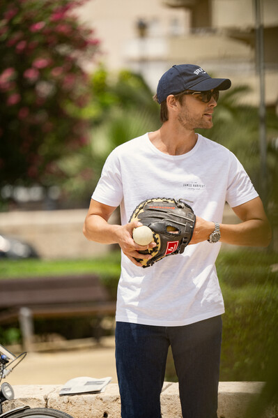 Harvest Twoville Slub U-neck T-shirt White L