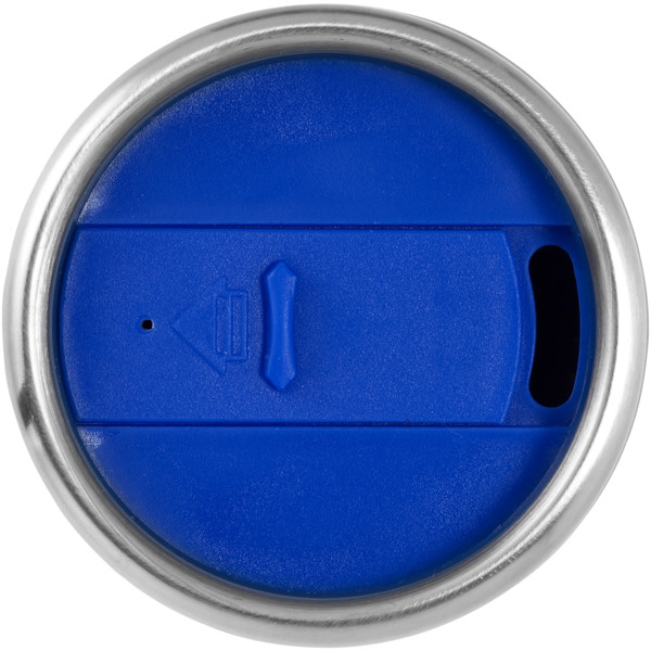 Gobelet avec isolation Elwood de 410 ml en acier inoxydable recyclé certifié RCS - Bleu