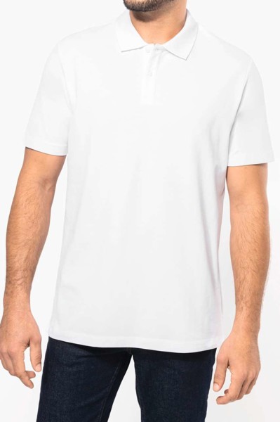 Men's Short-Sleeved Supima® Polo Shirt - White / L
