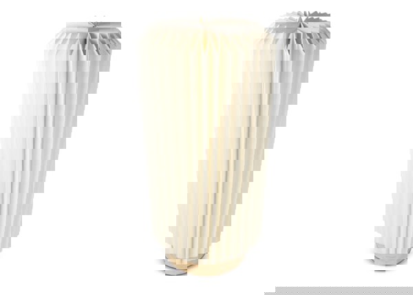 Coollux foldable paper LED lamp Aurora Tall on wooden base, 32cm - Nature