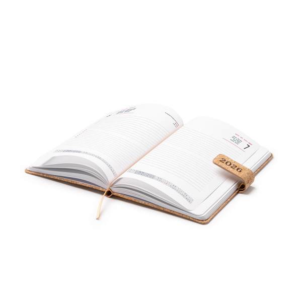 Personalised cork A5 diary with magnetic closure