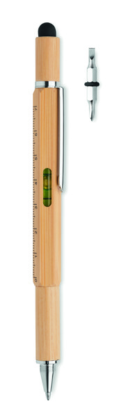 Spirit level pen in bamboo Toolbam