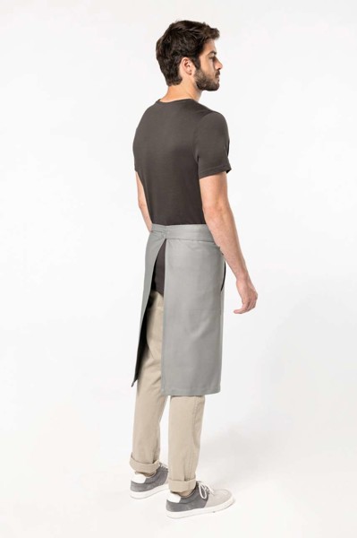 Cotton Long Apron - White