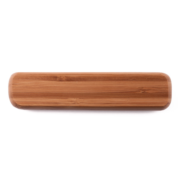 Vizela ballpen in bamboo case - Brown