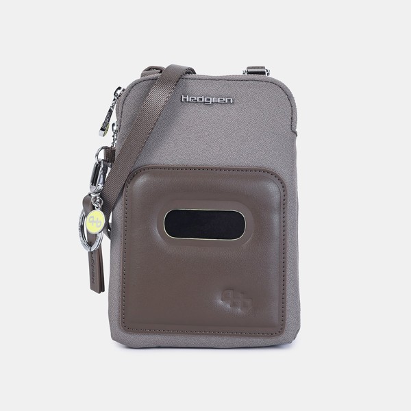 CORTADO | Geantă de telefon + RFID - Hedgren - Vintage Taupe