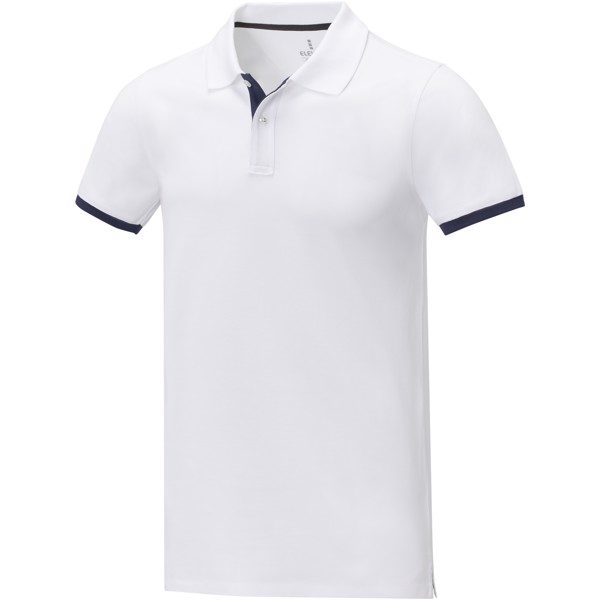 Polo Morgan manches courtes deux tons homme - Blanc / XS