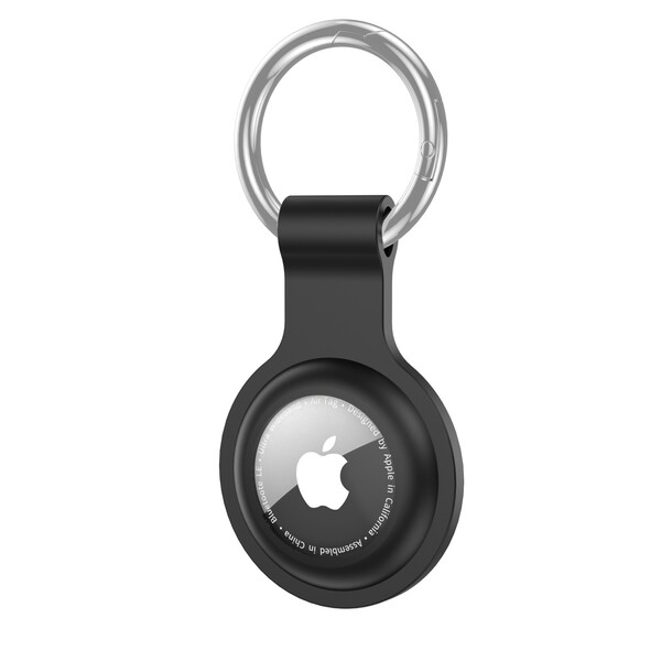 Silicone case with a keyring for Apple AirTag - WHITE