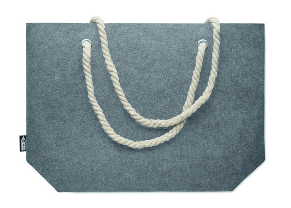 Feltsea RPET torba za plažo, 2 mm filc, 46x32x13 cm - Siva