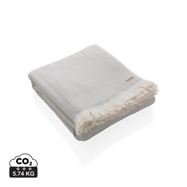 Ukiyo Hisako towel blanket, recycled cotton, 100x180 - Grey