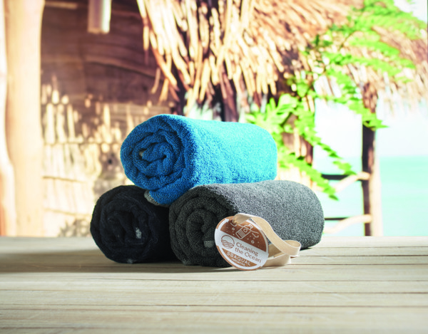 SEAQUAL® telo hammam 70x140cm Sand - Turchese