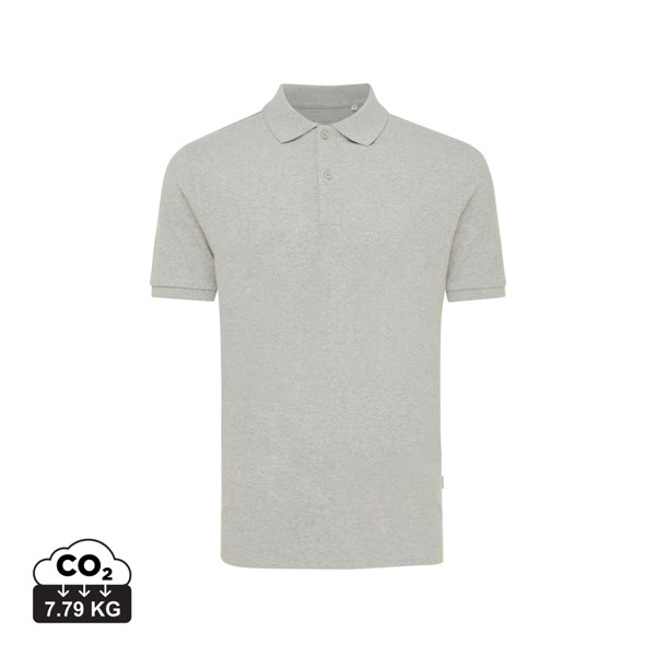 Polo en coton piqué et recyclé Iqoniq Yosemite - Heather Grey / M