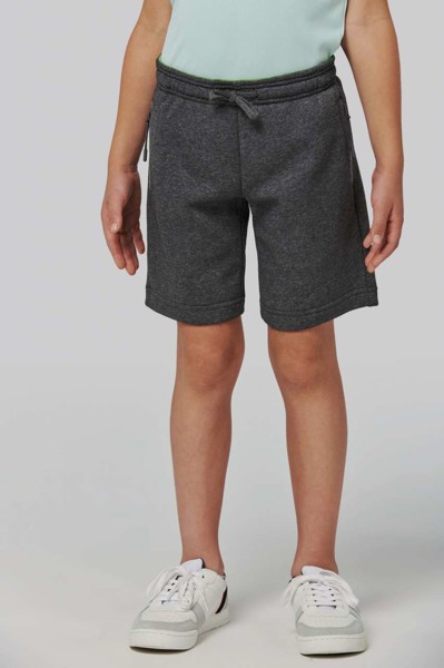 Kid's Fleece Multisport Bermuda Shorts - Black / 8/10